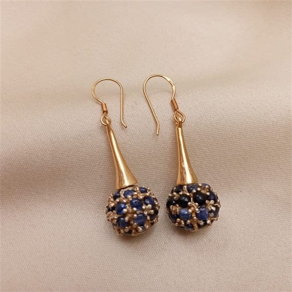 Blue Ball Earrings