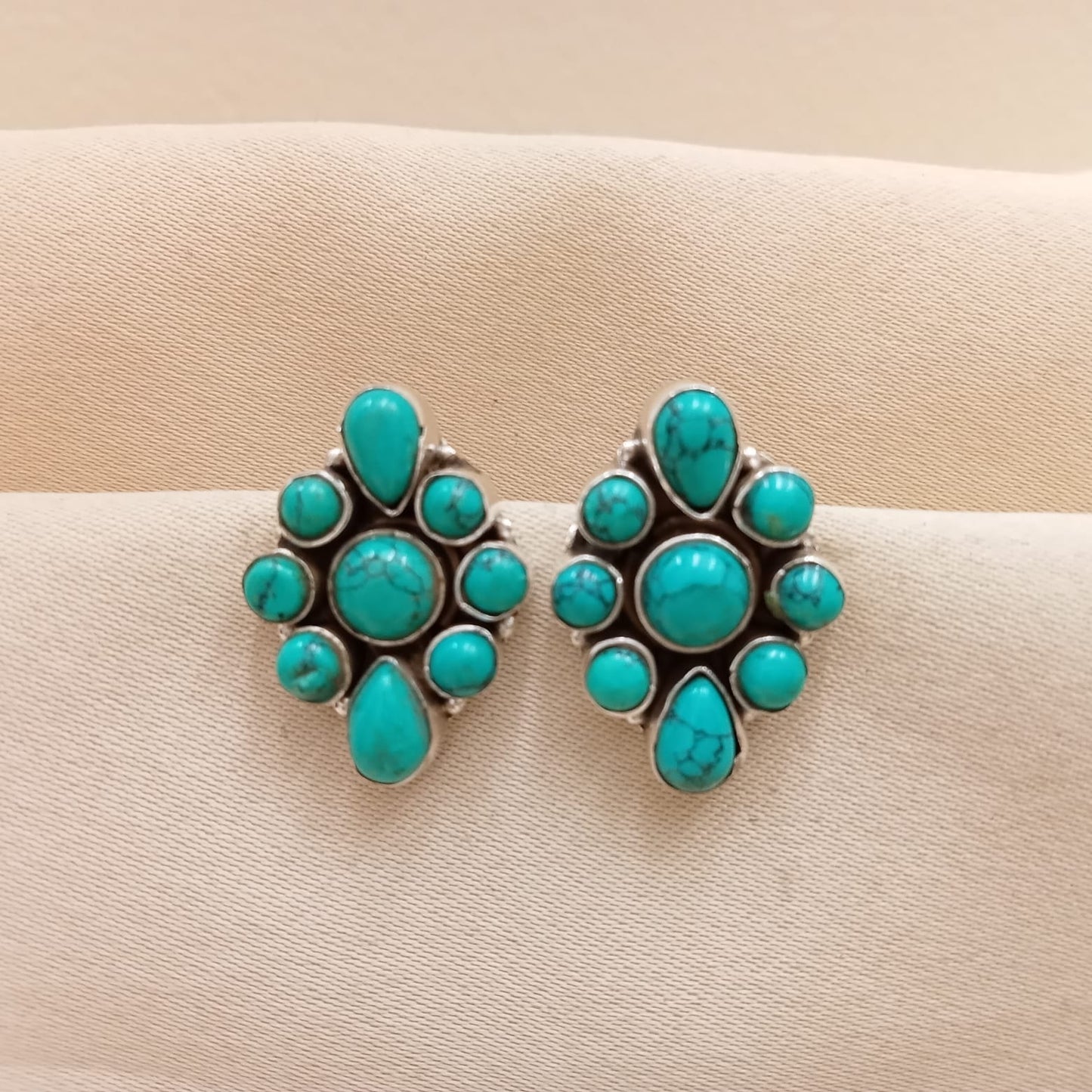 Kite Shape Hydro Turquoise Studs
