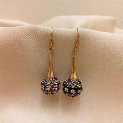 Blue Ball Earrings