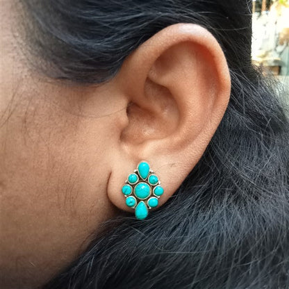 Kite Shape Hydro Turquoise Studs