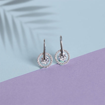 Solitaire Hook Earrings