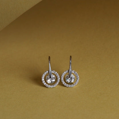 Solitaire Hook Earrings