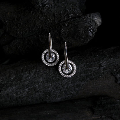 Solitaire Hook Earrings