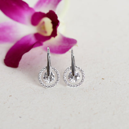 Solitaire Hook Earrings