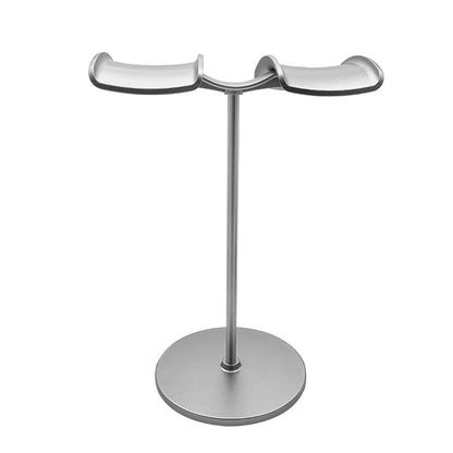 NNEDSZ Silver Dual Headphone Stand - Creative Double Hook Aluminum Alloy Display Holder