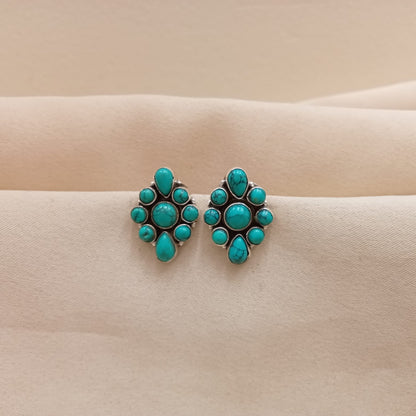 Kite Shape Hydro Turquoise Studs